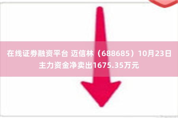 在线证劵融资平台 迈信林（688685）10月23日主力资金净卖出1675.35万元